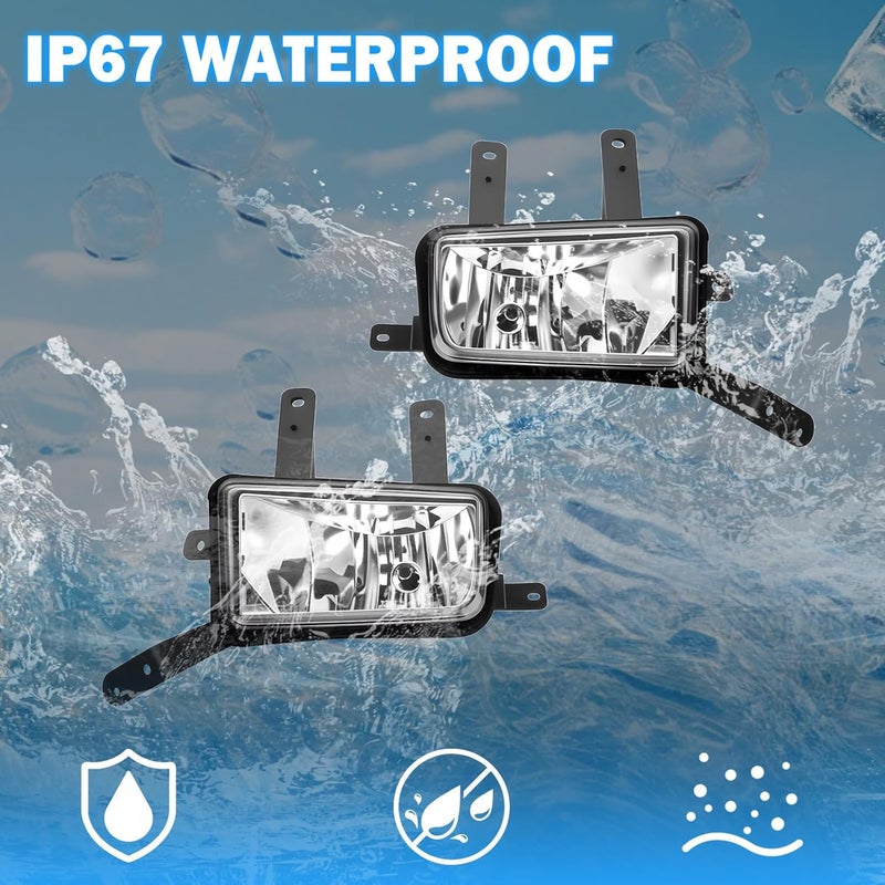 BOXLIGHT Fog Lights Assembly Compatible With 2015-2020 Chevy Suburban/Tahoe 2015-2020 GMC Yukon/Yukon XL Front Bumper Driving Fog Lamp - Image 4